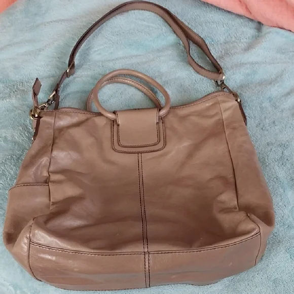 Hobo Shelia Large Polished Leather Satchel - Picture 1 of 8